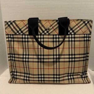 Burberry Checkered Tote Bag